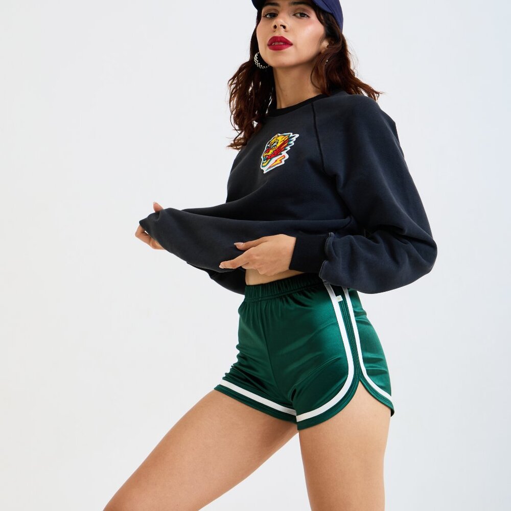 Retro Sport Women’s High Waist Gym Shorts - Picture 5 of 8